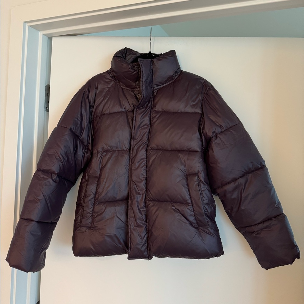 Fabletics Women’s Burgundy Puffer Jacket Sz Small